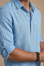 LINEN BLEND POLO FOR MEN