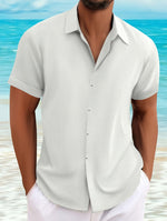 LINEN LAPEL SHIRT FOR MEN