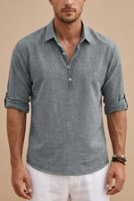 LINEN BLEND POLO FOR MEN