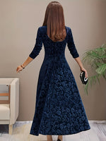Robe Maxi Élégante à Motifs
