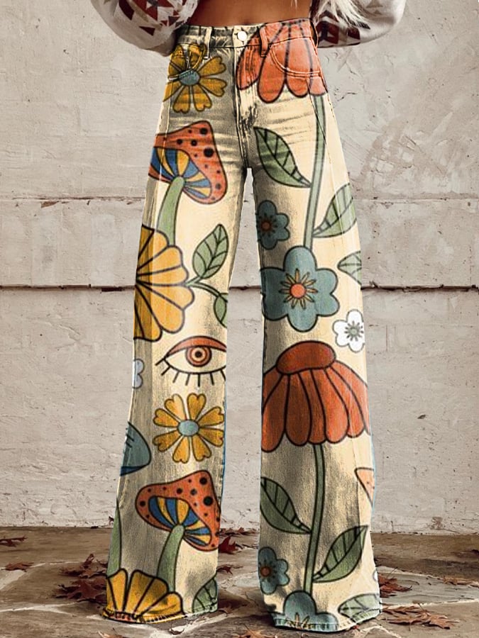 Pantalon Motif Sauvage Doux