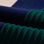 Ensemble — polo en maille texturée color block & pantalon fuselé coupe slim