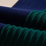 Ensemble — polo en maille texturée color block & pantalon fuselé coupe slim