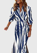 Robe Wrap Élégante avec Imprimé