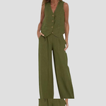 Aira - Ensemble Gilet Boutonné & Pantalon Large