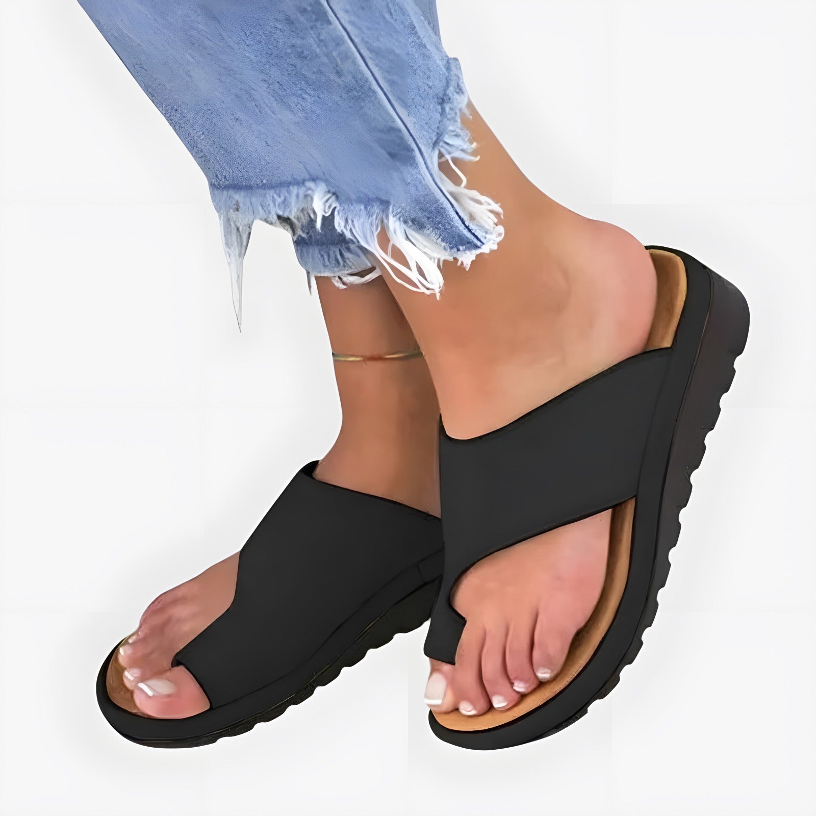 Amara | Sandales orthopédiques femme Noir