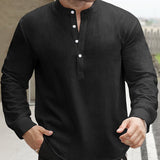 BOAT NECK COTTON SHIRT FOR MEN