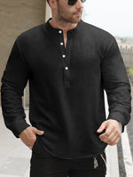 BOAT NECK COTTON SHIRT FOR MEN