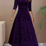 Julie — Robe Maxi Élégante à Motifs