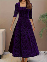 Robe Maxi Élégante à Motifs