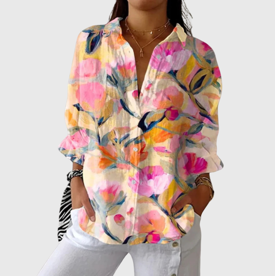 Noémie — Blouse imprimée légère et colorée