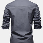 Améline — Chemise en lin et coton à manches longues et poche