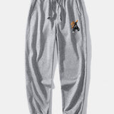 Ensemble — sweat à col rond coupe décontractée à imprimé ours & pantalon de jogging