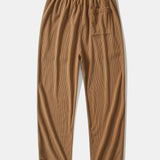 Ensemble — chemise à capuche patchwork en velours côtelé à poches & pantalon en velours côtelé