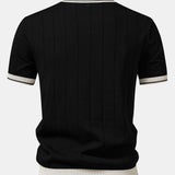 Ensemble — polo côtelé en maille à col Johnny et bordure contrastante & short chino