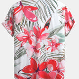 Ensemble Améline — chemise à imprimé fleurs et plantes & short de bain