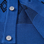 Ensemble Capucine — chemise en maille géométrique & pantalon fuselé coupe slim