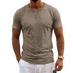 TEXTURED COTTON T-SHIRT FOR MEN