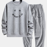 Ensemble — sweat à col rond à slogan « It Is What It Is » & pantalon de jogging