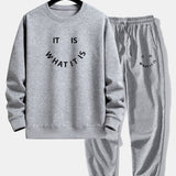 Ensemble — sweat à col rond à slogan « It Is What It Is » & pantalon de jogging