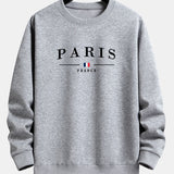 Ensemble — sweat à col rond coupe décontractée à imprimé Paris & pantalon de jogging