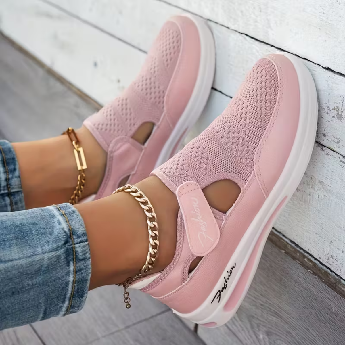 Allison™ Orthopedic Sneakers Rose, photo studio