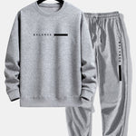 Ensemble — sweat à col rond à imprimé rayé & pantalon de jogging