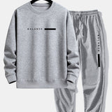 Ensemble — sweat à col rond à imprimé rayé & pantalon de jogging