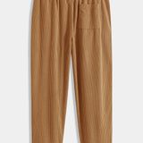 Ensemble Capucine — chemise patchwork en velours côtelé & pantalon en velours côtelé à jambe droite