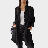 Robe Chemise en Jean à Manches Longues