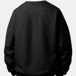 Ensemble — sweat gaufré 2 en 1 à col cranté & pantalon gaufré à plis