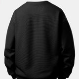 Ensemble — sweat gaufré 2 en 1 à col cranté & pantalon gaufré à plis