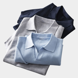 Elijah | Textured knit polo shirt