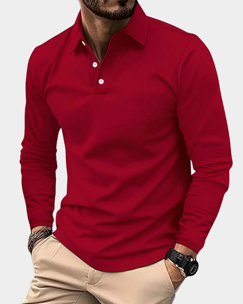 Adrian | Modern long-sleeved polo shirt