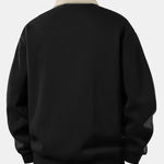 Ensemble — sweat polo contrastant à imprimé fantôme & pantalon de jogging à plis
