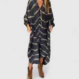 Manon — Robe Maxi Rayée Boho Élégante