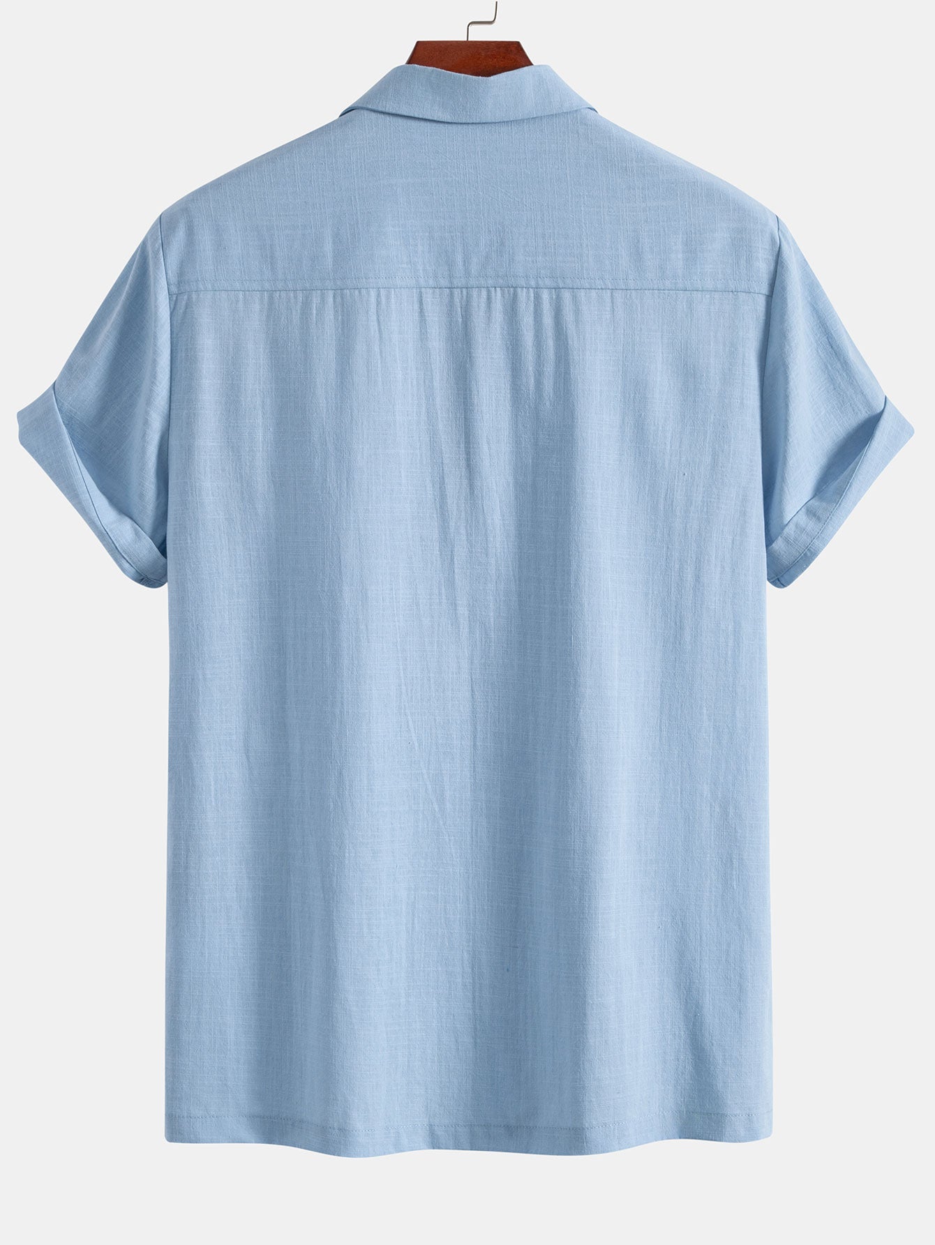 Chemise bowling patchwork en lin