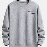 Ensemble — sweat à col rond coupe décontractée à imprimé rayé Paris & pantalon de jogging