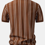 Ensemble — polo en maille rayée & pantalon fuselé coupe slim
