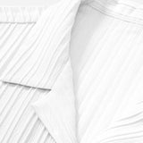 Ensemble — chemise texturée à col cubain et poche & pantalon en lin à jambe droite