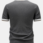 Ensemble — polo en maille à bordure contrastante & pantalon fuselé coupe slim