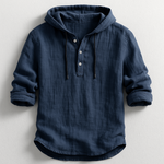 LINEN HOODED SHIRT FOR MEN