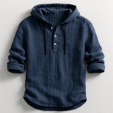 LINEN HOODED SHIRT FOR MEN