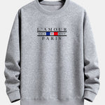 Ensemble Capucine — sweat à col rond coupe décontractée à slogan Paris & pantalon de jogging