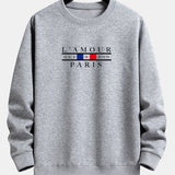 Ensemble Capucine — sweat à col rond coupe décontractée à slogan Paris & pantalon de jogging
