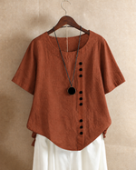 Clémentine | Blouse à boutonnage asymétrique