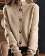 Cardigan en Cachemire Style Rétro