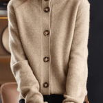 Claire — Cardigan en Cachemire Style Rétro