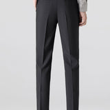 Ensemble — chemise en maille jacquard torsadé & pantalon fuselé coupe slim