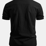 Améline — Chemise boutonnée en lin à manches courtes